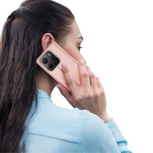 DUX DUCIS SKIN PRO piniginės dėklas, skirtas REDMI NOTE 14 4G (163,25 mm), rožinis
