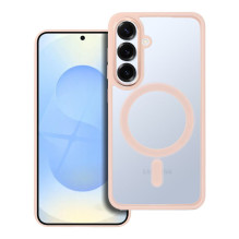 „Samsung S25 Color Edge Mag Cover“ dėklas, suderinamas su „MagSafe“, rožinis