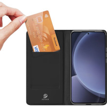 DUX DUCIS SKIN PRO piniginės dėklas, skirtas SAMSUNG S25, juodas