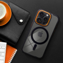 „iPhone 14 Color Edge Mag Cover“ dėklas, suderinamas su „MagSafe“, juodos ir auksinės spalvos „iPhone 14 Color Edge Mag Cover“ dėklas, suderinamas su „MagSafe“, juodos ir auksinės spalvos
