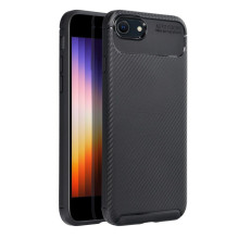 iPhone 7 / 8 / SE 2020 / SE 2022 dėklas, anglies pluošto, juodas