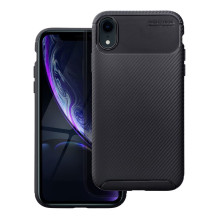 iPhone XR dėklas, skirtas „Carbon Premium“, juodas iPhone XR dėklas, skirtas „Carbon Premium“, juodas