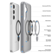 DUX DUCIS YIND dėklas, suderinamas su „MagSafe“, skirtas SAMSUNG S25 Plus, pilkas