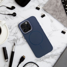 „iPhone 12 MINI“ dėklas, suderinamas su „MagSafe“, tamsiai mėlynas „iPhone 12 MINI“ dėklas, suderinamas su „MagSafe“, tamsiai mėlynas