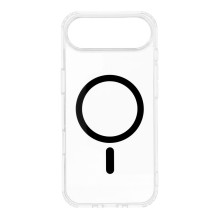 „iPhone 17 AIR“ „Drop Glue“ spalvotas žiedinis „Mag“ dėklas, suderinamas su „MagSafe“, juodas