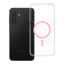„Samsung A17 Drop Glue“ spalvoto žiedo formos „MagSafe“ dėklas, rožinis „Samsung A17 Drop Glue“ spalvoto žiedo formos „MagSafe“ dėklas, rožinis
