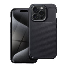 „iPhone 15 PRO“ anglies pluošto dėklas, aukščiausios kokybės, juodas „iPhone 15 PRO“ anglies pluošto dėklas, aukščiausios kokybės, juodas