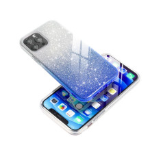 iPhone 11 PRO dėklas, blizgus, skaidrus, mėlynas