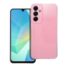 Samsung A16 5G / A16 4G skaidrus dėklas, 2 mm, mirksinčios rožinės spalvos