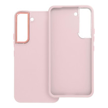 „Samsung S22 Frame“ dėklas, miltelinės rožinės spalvos