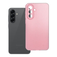 Samsung A56 5G skaidrus 2 mm dėklas, mirksinčios rožinės spalvos Samsung A56 5G skaidrus 2 mm dėklas, mirksinčios rožinės spalvos