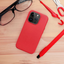 „iPhone 16 PLUS“ odinis „Mag“ dėklas, suderinamas su „MagSafe“, raudonas „iPhone 16 PLUS“ odinis „Mag“ dėklas, suderinamas su „MagSafe“, raudonas