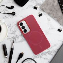 Case for Samsung A17 Frame Mag Cover compatible with MagSafe magenta Case for Samsung A17 Frame Mag Cover compatible with MagSafe magenta