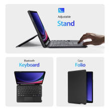 DUX DUCIS case DK foldable with Wireless Keyboard for SAMSUNG Tab S9 / S9FE / S10FE black DUX DUCIS case DK foldable with Wireless Keyboard for SAMSUNG Tab S9 / S9FE / S10FE black