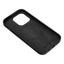 Case for Samsung S25 PLUS Leather Mag Cover compatible with MagSafe black Case for Samsung S25 PLUS Leather Mag Cover compatible with MagSafe black