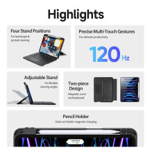 DUX DUCIS case DK foldable with Wireless Keyboard for iPad 4 / 5 / 6 / iPad Pro 11 (2018 / 2020 / 2021 / 2022) black DUX DUCIS case DK foldable with Wireless Keyboard for iPad 4 / 5 / 6 / iPad Pro 11 (2018 / 2020 / 2021 / 2022) black