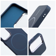 Case for Samsung A07 Frame Mag Cover compatible with MagSafe navy blue