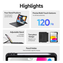 DUX DUCIS case DK foldable with Wireless Keyboard for iPad 10 (2022) black DUX DUCIS case DK foldable with Wireless Keyboard for iPad 10 (2022) black