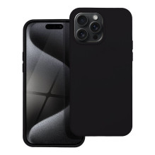 iPhone 15 PRO MAX silikoninis dėklas, juodas iPhone 15 PRO MAX silikoninis dėklas, juodas