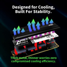 SSD, AGI, 750xTBW rating, MTBF 2000000 h, Read speed 7400 MB / s, Write speed 5200 MB / s, NVMe Yes, PCI Express 4.0, M.