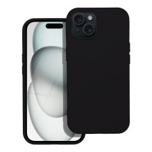 iPhone 15 PLUS silikoninis dėklas, juodas