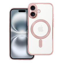 Case for iPhone 16 Electro Mag Cover compatible with MagSafe gold-rose Case for iPhone 16 Electro Mag Cover compatible with MagSafe gold-rose
