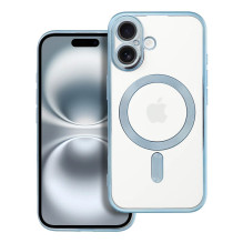 Case for iPhone 16 Electro Mag Cover compatible with MagSafe blue Case for iPhone 16 Electro Mag Cover compatible with MagSafe blue