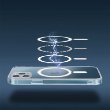„iPhone 11 PRO“ skaidrus „Mag“ dėklas (STR), suderinamas su „MagSafe“ permatomu dėklu „iPhone 11 PRO“ skaidrus „Mag“ dėklas (STR), suderinamas su „MagSafe“ permatomu dėklu