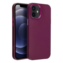 iPhone 12 MINI dėklas su rėmeliu, violetinis