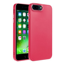 iPhone 7 PLUS / 8 PLUS dėklas su rėmeliu, rausvai raudonas