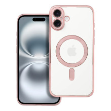 Case for iPhone 16 PLUS Electro Mag Cover compatible with MagSafe gold-rose