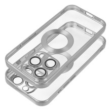 iPhone 17 PRO MAX dėklas, sidabrinis, glamūrinis