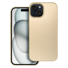 „iPhone 15“ dėklas, metalinio aukso spalvos