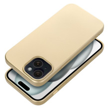 „iPhone 15“ dėklas, metalinio aukso spalvos