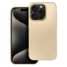 „iPhone 15 PRO“ dėklas, metalinio aukso spalvos