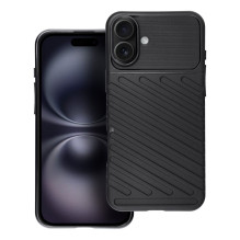 iPhone 16 PLUS dėklas, juodas, perkūno spalvos
