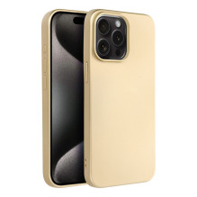 iPhone 15 PRO MAX dėklas, metalinio aukso spalvos