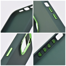 iPhone 16 PRO MAX dėklas su rėmeliu, žalias iPhone 16 PRO MAX dėklas su rėmeliu, žalias