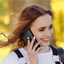 iPhone 7 / 8 / SE 2020 / SE 2022 dėklas su silikoniniu žiedu, juodas