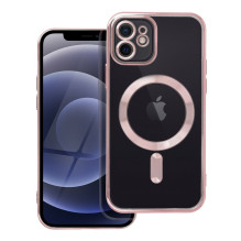Case for iPhone 12 Electro Mag Cover compatible with MagSafe gold-rose