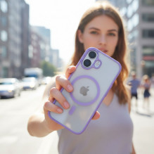 Case for iPhone 17 Flexline Mag Cover compatible with MagSafe purple