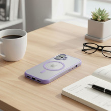 Case for iPhone 17 Flexline Mag Cover compatible with MagSafe purple