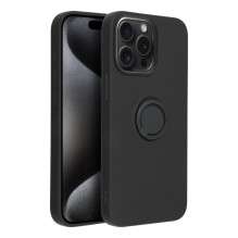 Case for iPhone 15 PRO MAX Silicone Ring black