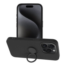 iPhone 15 PRO silikoninis žiedas, juodas