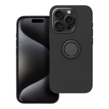 iPhone 15 PRO silikoninis žiedas, juodas