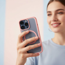 „iPhone 16 Flexline Mag Cover“ dėklas, suderinamas su „MagSafe“, rožinis