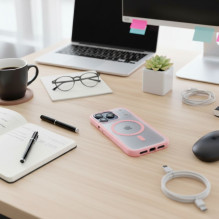 „iPhone 16 Flexline Mag Cover“ dėklas, suderinamas su „MagSafe“, rožinis