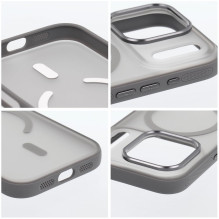 „iPhone 16 PRO MAX“ dėklas, „Flexline Mag Cover“, suderinamas su „MagSafe“, pilkas „iPhone 16 PRO MAX“ dėklas, „Flexline Mag Cover“, suderinamas su „MagSafe“, pilkas