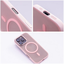 Case for iPhone 16 PRO MAX Flexline Mag Cover compatible with MagSafe pink