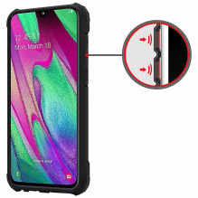 Samsung A40 Armor dėklas, juodas Samsung A40 Armor dėklas, juodas
